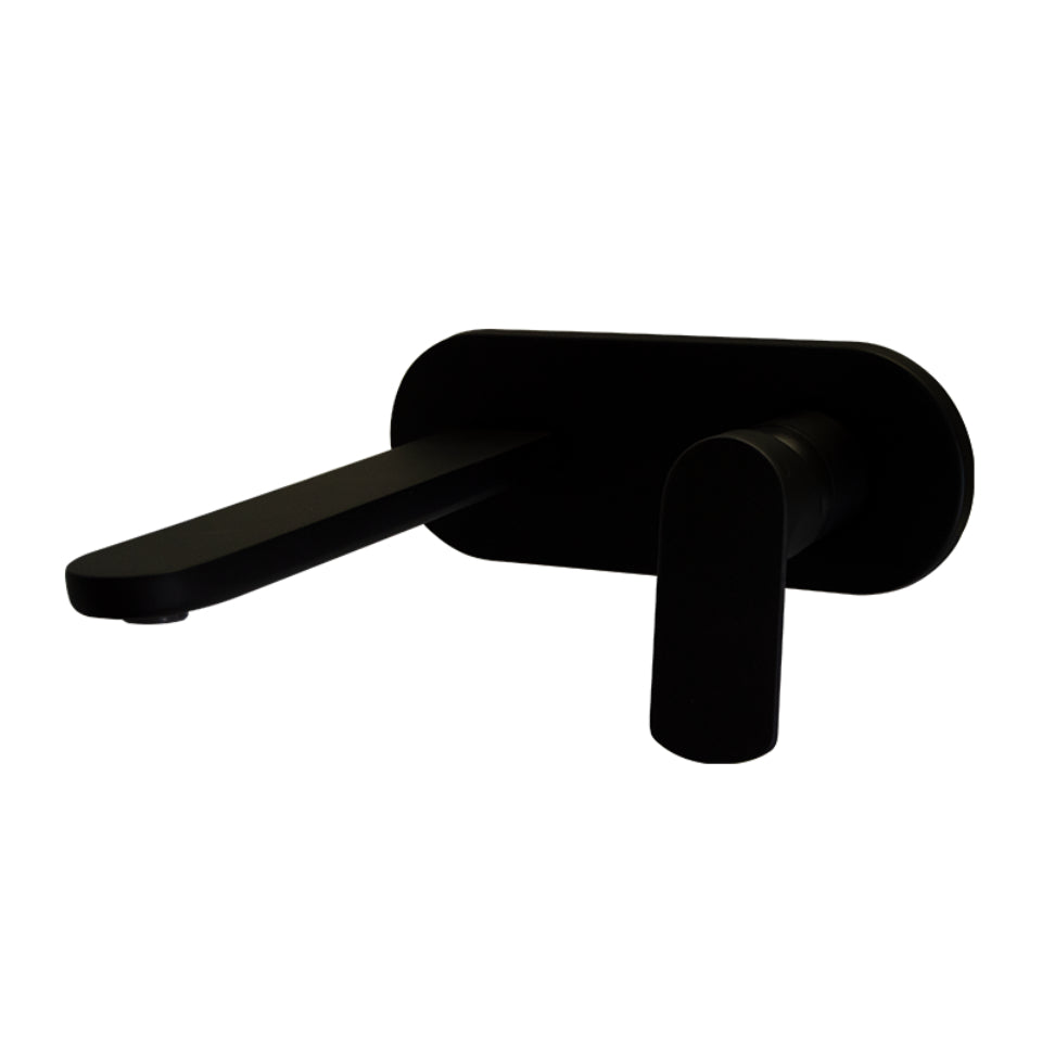 Basin Concealed Mixer With Spout - Spring Black