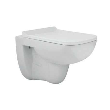 Florentine Wall Hung Toilet With UF Soft Close Seat Cover 369x545x380mm-Toilets & Bidets-Exclusive Tiles