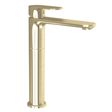 Opal Single Lever High Neck Basin Mixer Without Pop Up Waste - Gold Dust-Faucets-Exclusive Tiles