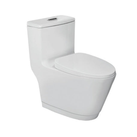 Vignette Single Piece Toilet With UF Soft Close Seat Cover 380x610x808-Toilets & Bidets-Exclusive Tiles